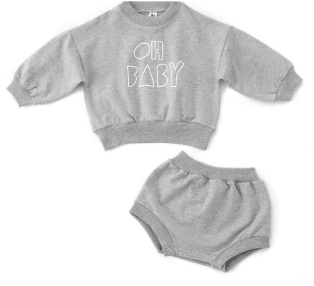 Organic Cotton Sweatshirt and Bloomer - Earth Baby Outfitters