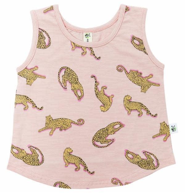 Leopard pink tank top