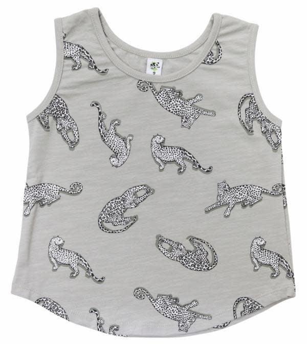 Leopard grey tank top