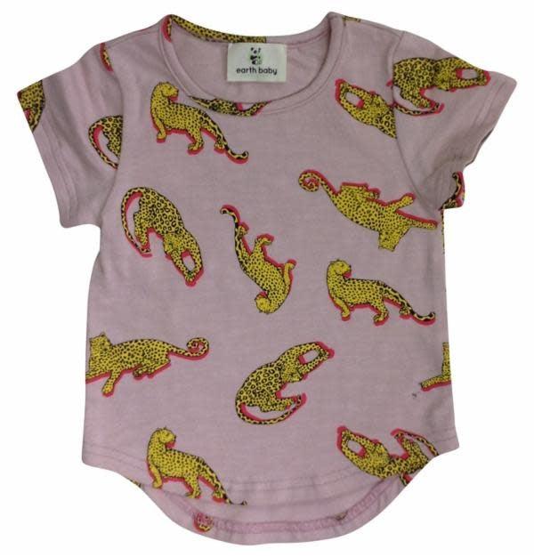 leopard pink tee