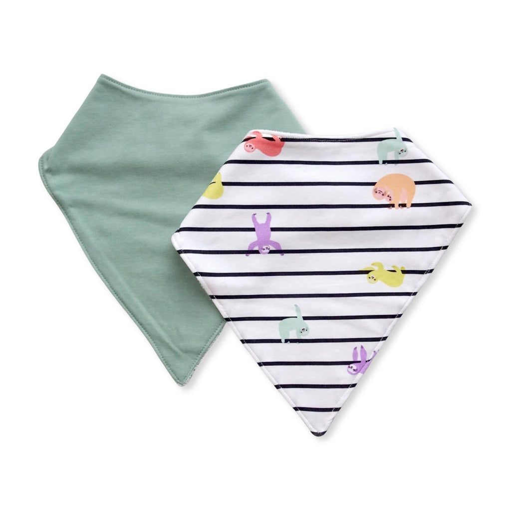 Earth Baby Outfitters Tencel Sloth Party Bibs set