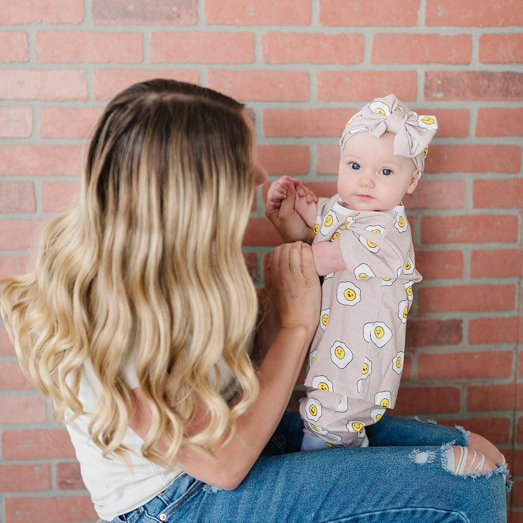 Tencel Bow Hat and Headband Set - Earth Baby Outfitters