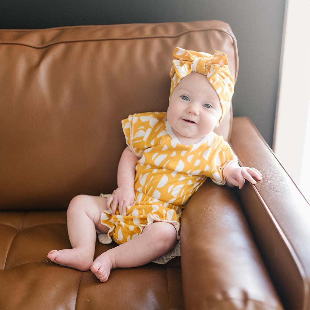 Tencel Bow Hat and Headband Set - Earth Baby Outfitters